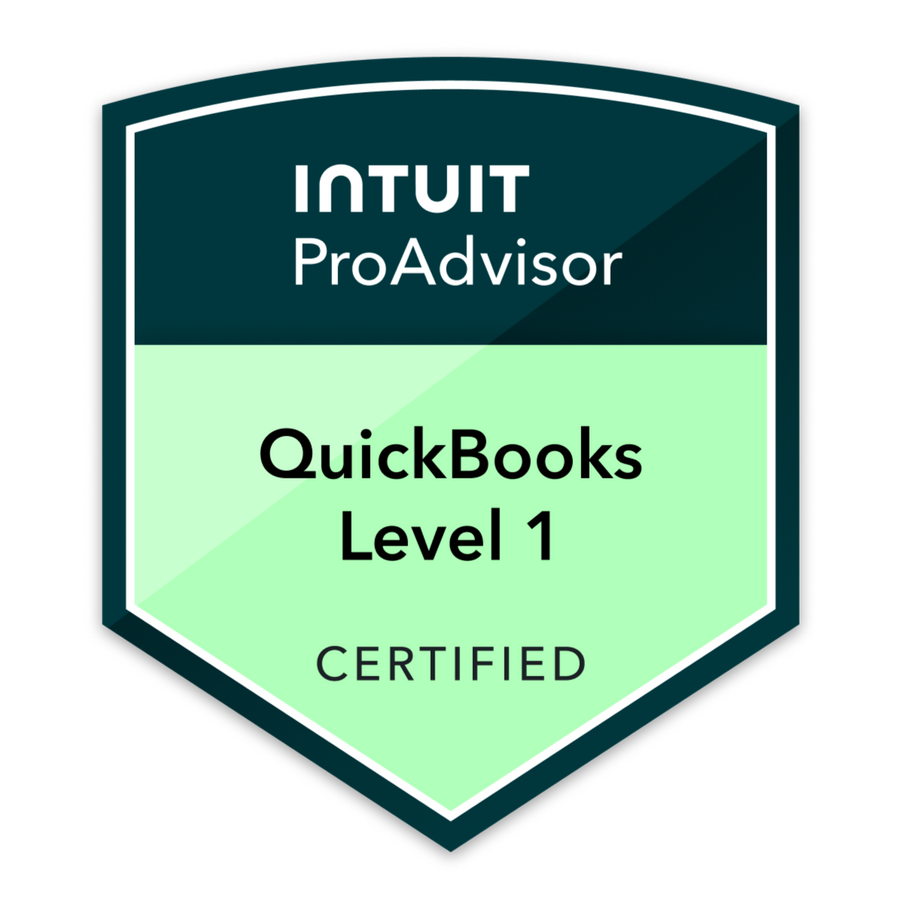 QuickBooks Level 1 Certified QuickBooks Level 1 Certified